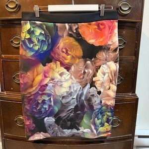 Ted Baker Zarola pencil skirt in the Technicolour Bloom floral print